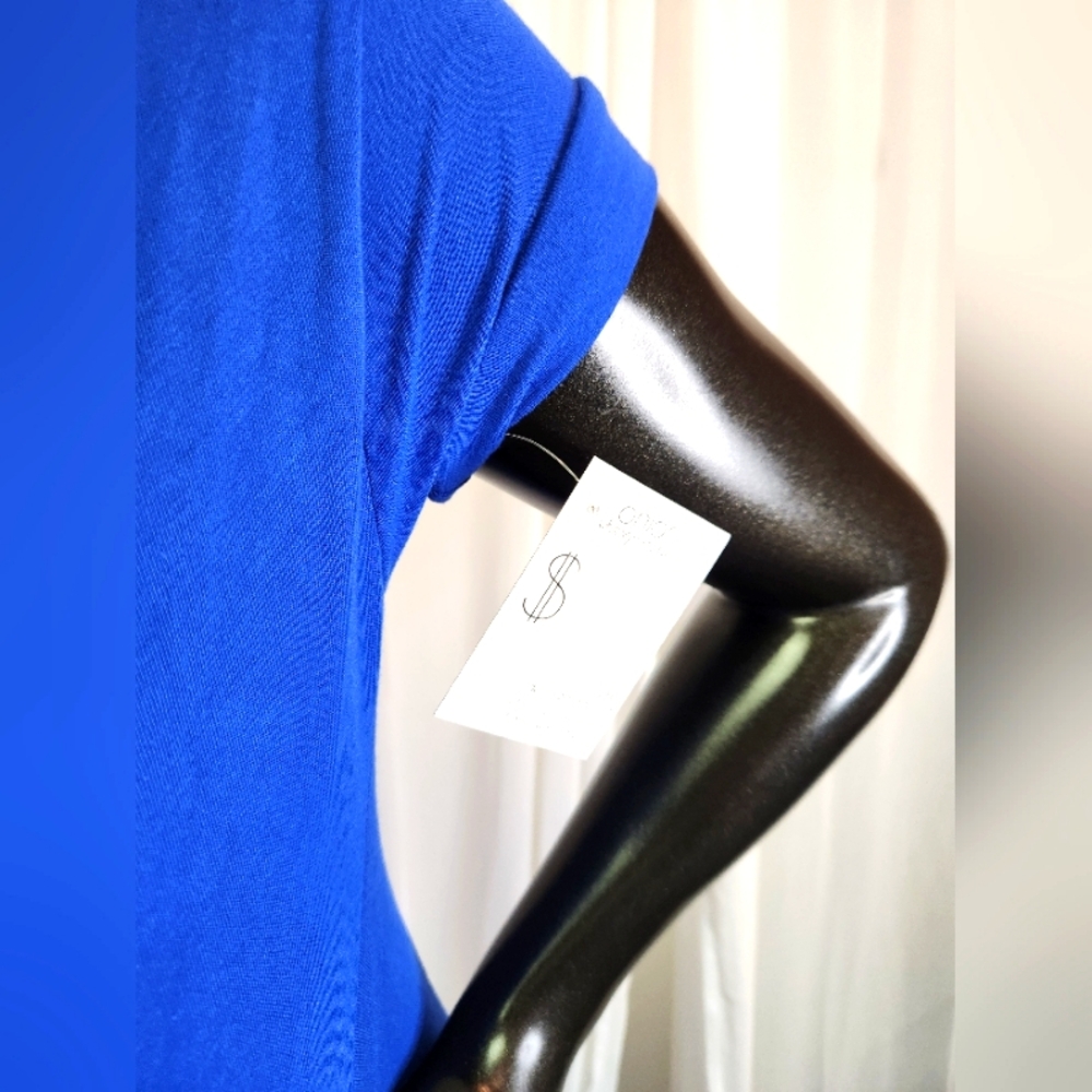 Royal Blue Maxi Wrap Dress-Custom Cut & Sewn - Picture 16 of 16